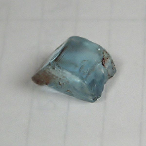 True Blue  Clean Aquamarine Facet Rough Nigeria 6.38 ct  Litnon.com