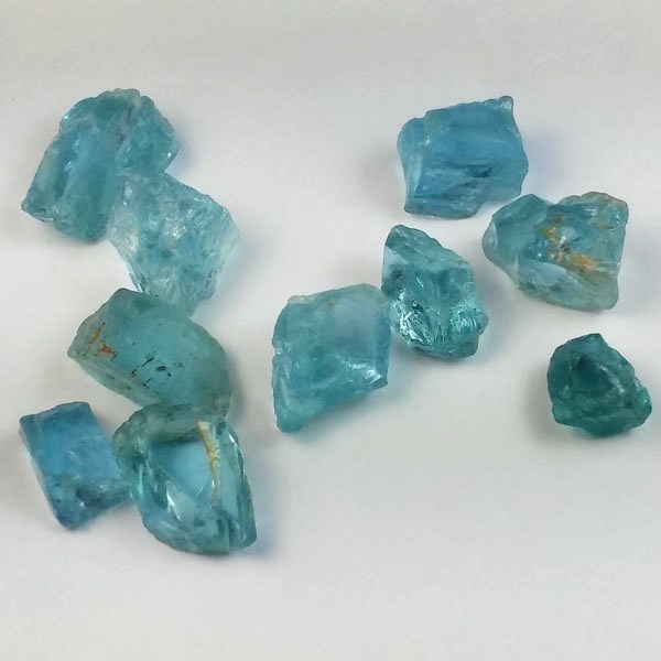 Strong Blue Aquamarine Facet Rough Nigeria 19.9 grams  Litnon.com