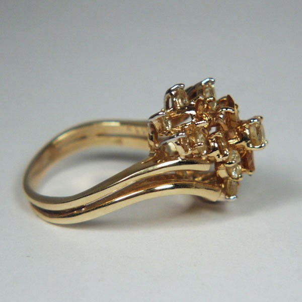 Quality Natural Fancy Color Diamond Waterfall Ring 3 ct tw  Litnon.com
