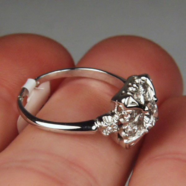 Antique ~ Vintage European Cut Diamond 18 kt Ring  Litnon.com