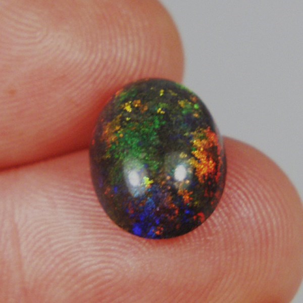 Multi-color Fire Untreated Black Matrix Opal Honduras 5.77 ct  Litnon.com