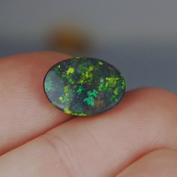 Multi-color Fire Untreated Black Matrix Opal Honduras 3.26 ct  Litnon.com