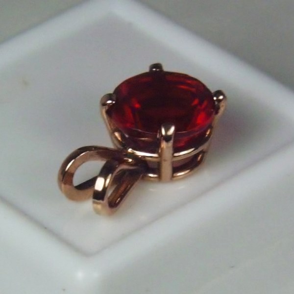 Mexican Cherry Opal 14kt Rose Gold Pendant  Litnon.com