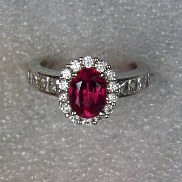 Special Quality! Mahenge Spinel 18kt Diamond Ring GL Litnon.com