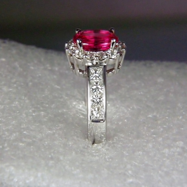 Special Quality! Mahenge Spinel 18kt Diamond Ring GL Litnon.com