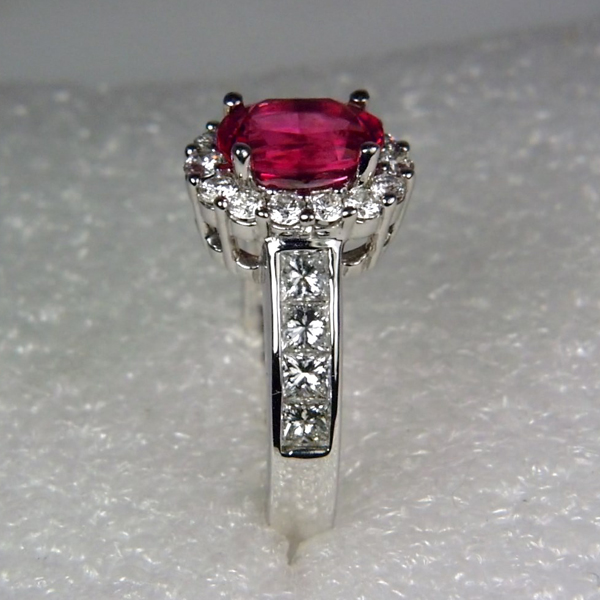 Special Quality! Mahenge Spinel 18kt Diamond Ring GL Litnon.com