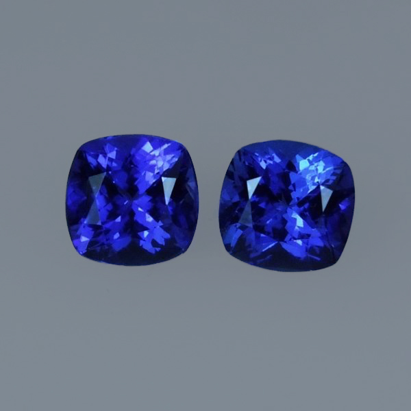 Color and Quality Natural Blue Tanzanite Pair 6.07 ct tw  Litnon.com