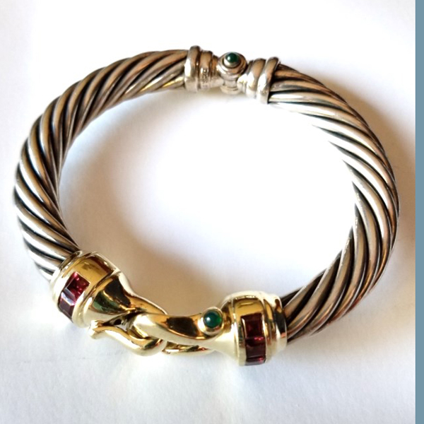 Estate David Yurman Cable Classic Hinged Buckle Bracelet  Litnon.com