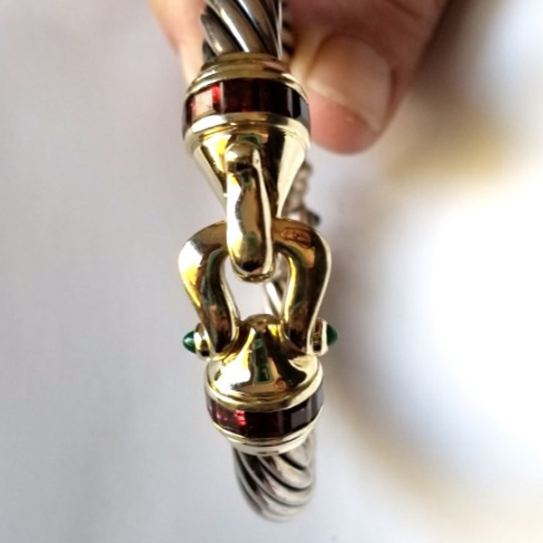 Estate David Yurman Cable Classic Hinged Buckle Bracelet  Litnon.com