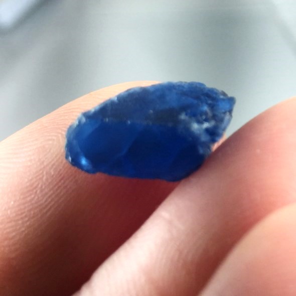 Ultra Rare! Royal Blue Afghanite Facet Rough 4.80 ct GL Litnon.com
