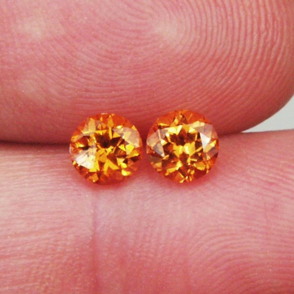 Color & Fire!  Mandarin Spessartite Garnet Pair 1.98 ct tw  Litnon.com