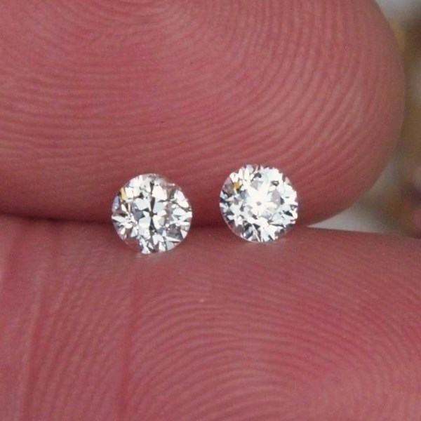 Antique ~ Vintage European Cut Diamond Pair 0.50 ct  Litnon.com