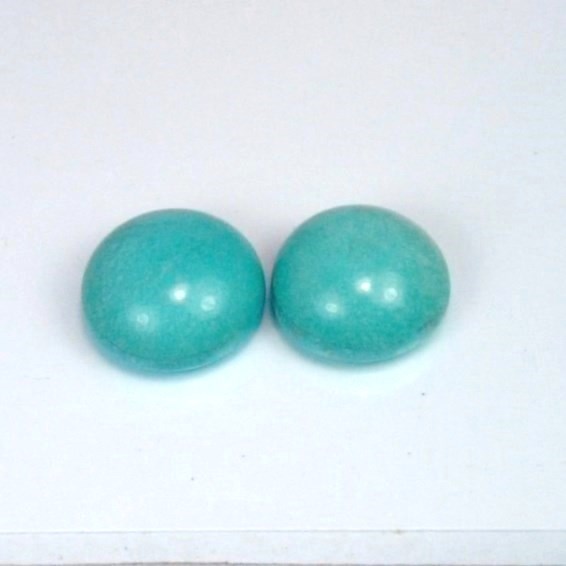 Old Stock! Natural Sleeping Beauty Turquoise Arizona Pair 20.48 ct GL Litnon.com