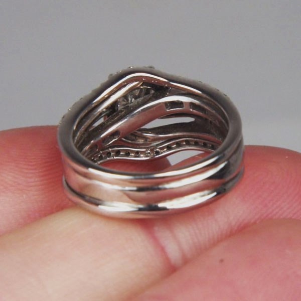 Estate Ladies I4 KT Diamond Engagement Ring and Guards  Litnon.com