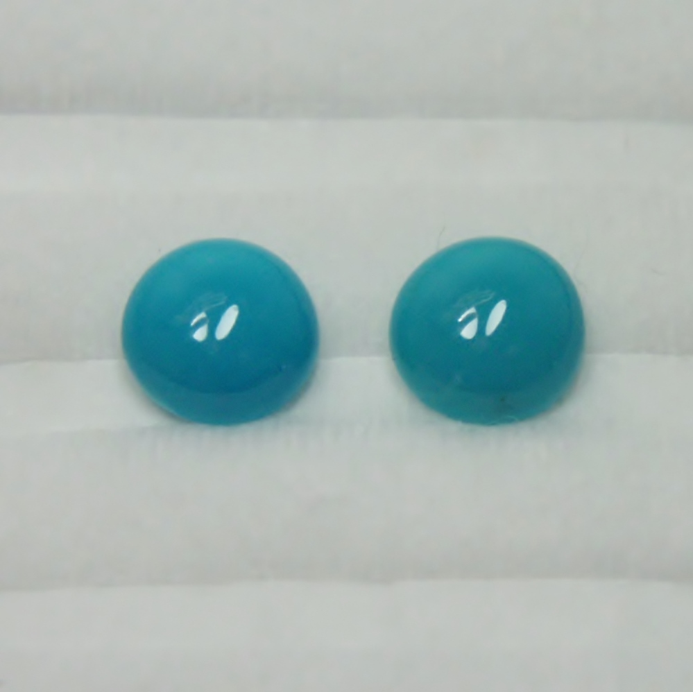 Old Stock Natural Sleeping Beauty Turquoise Arizona 8 mm Pair  Litnon.com