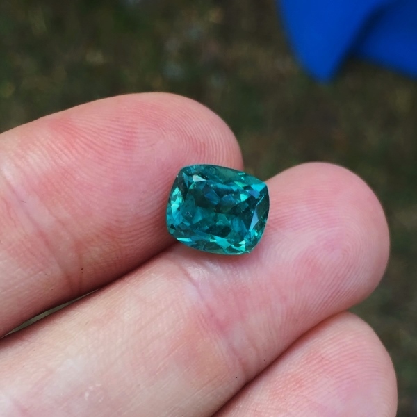 Rare! Old Stock Quality! Blue Green Tourmaline Brazil 4.24 ct! GL  Litnon.com