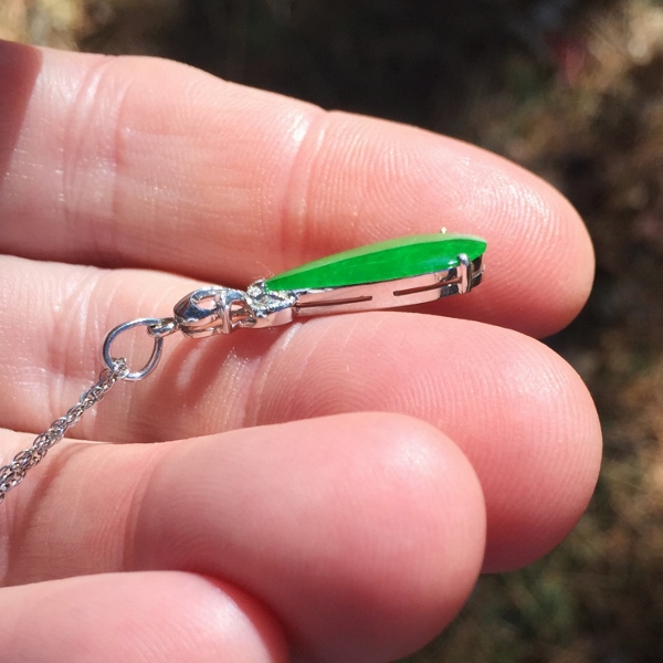  Natural Gem Grade Imperial Jadeite 18kt Pendant  Litnon.com