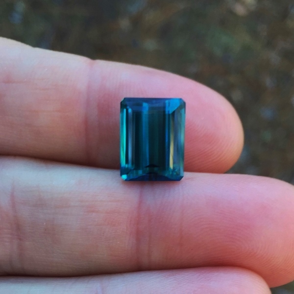 True Blue Open C-axis Indicolite Tourmaline Brazil 8.21 ct  Litnon.com