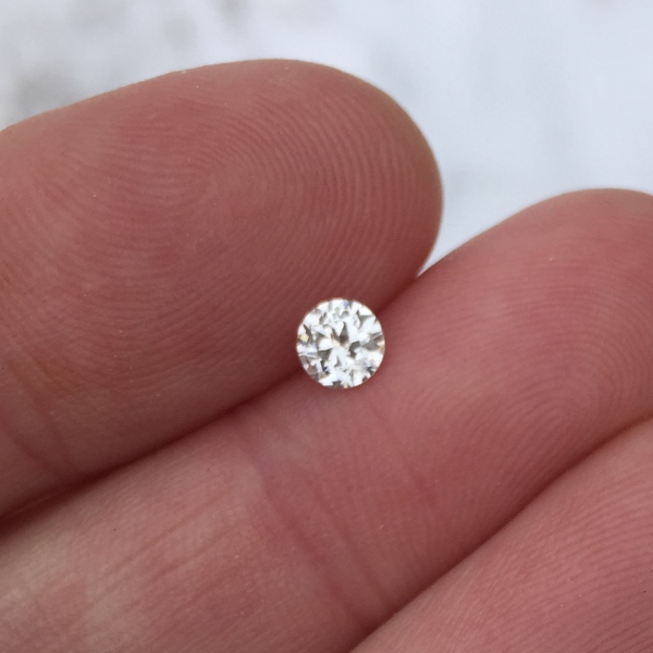 Antique Euro Cut Diamond SI-1 G- H color 0.37 ct  Litnon.com