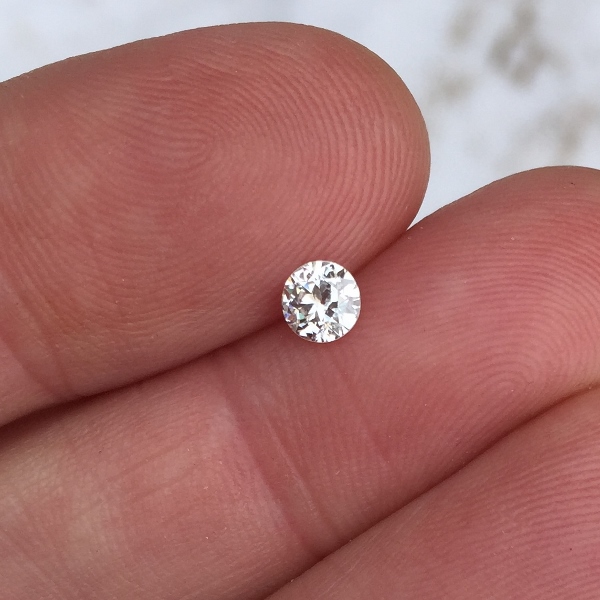 Antique Euro Cut Diamond SI-1 G- H color 0.37 ct  Litnon.com