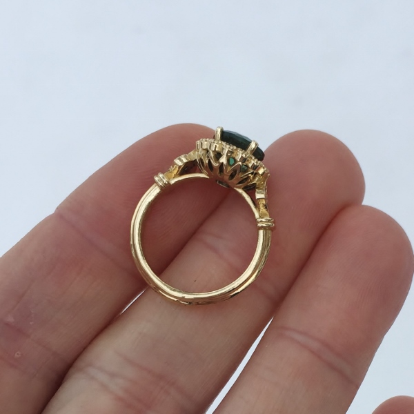 Natural Brazil Tourmaline and Diamond 14 kt Ring 2.64 ct  Litnon.com