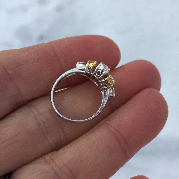 Custom Diamond and Natural Fancy Color Diamond Ring 18kt  Litnon.com