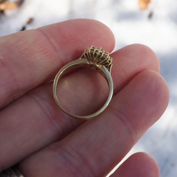 Natural Tsavorite Garnet and Diamond 14 kt Ring  Litnon.com