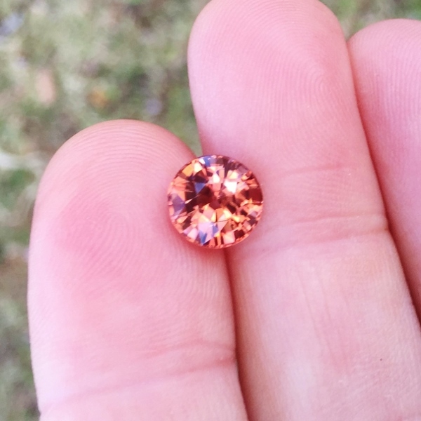 New Find! Copper Pink Same Zircon Tanzania  4.98 ct GL Litnon.com