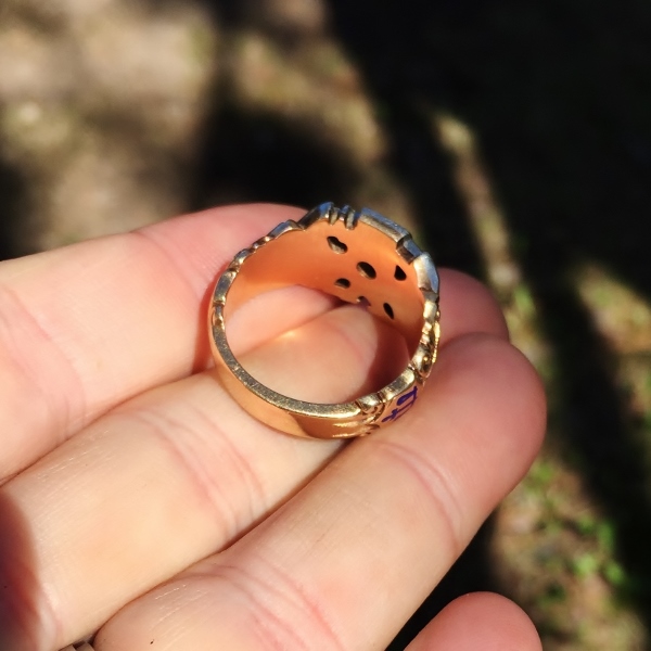 Vintage 14kt Gold and Palladium 32nd Degree Masonic Diamond Ring  Litnon.com