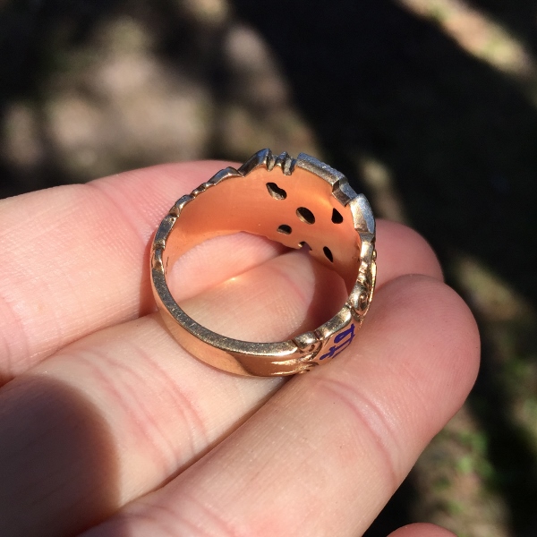 Vintage 14kt Gold and Palladium 32nd Degree Masonic Diamond Ring  Litnon.com