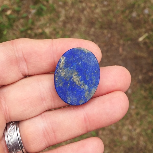 Awesome Color Lapis Lazuli Pyrite Cab Afghanistan  Litnon.com