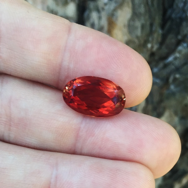 Big! American Gem! Orange Red Oregon Sunstone  9.43 ct GL Litnon.com