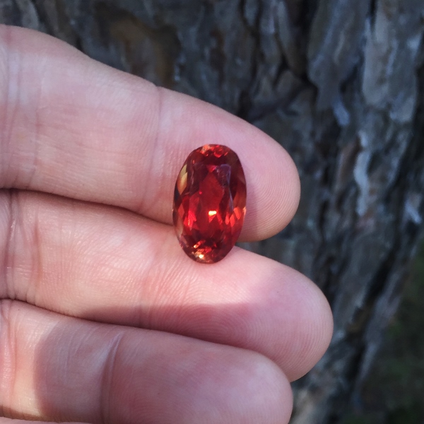 Big! American Gem! Orange Red Oregon Sunstone  9.43 ct GL Litnon.com