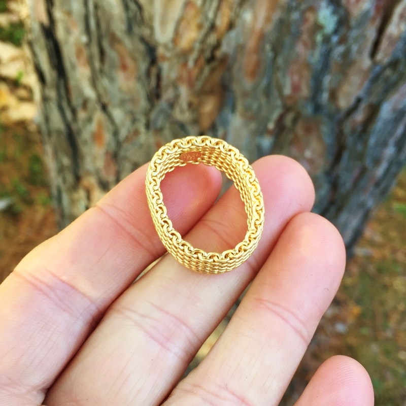 Vintage! Tiffany & Co. 18 Karat Gold Mesh Band GL  Litnon.com