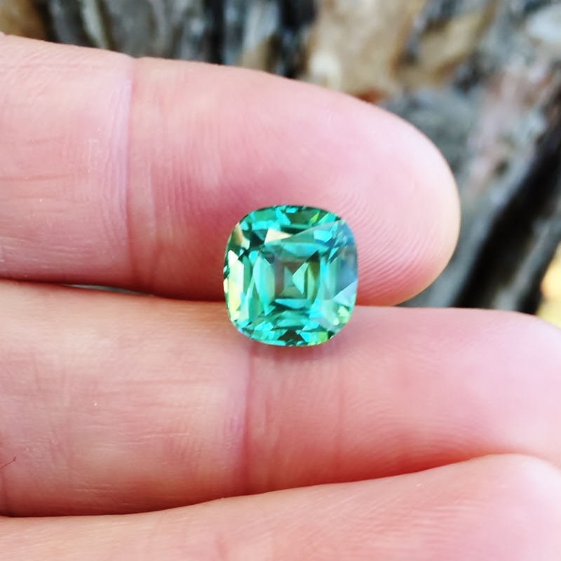  Color! Blue Green Tourmaline Afghanistan 5.81 ct GL Litnon.com