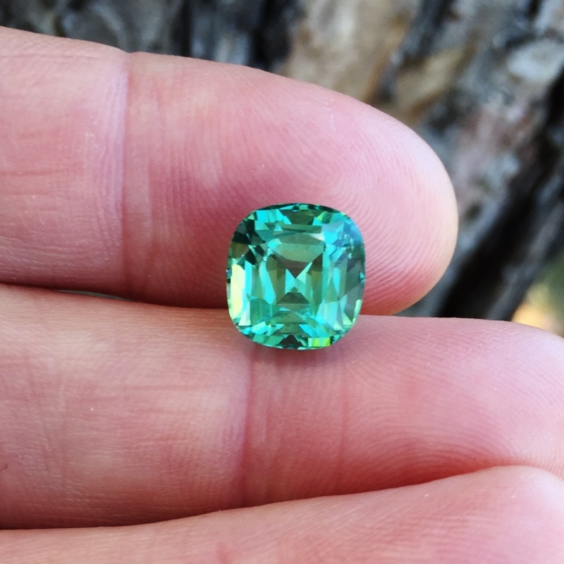  Color Blue Green Tourmaline Afghanistan 5.81 ct GL Litnon.com