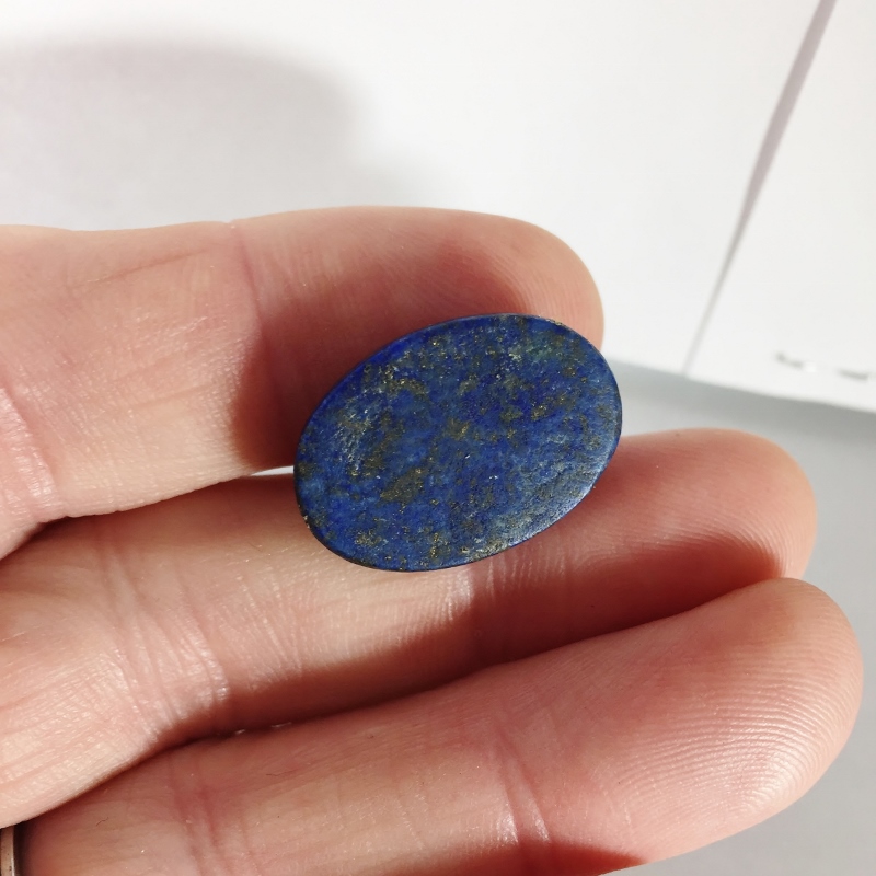 Awesome Color! Lapis Lazuli Pyrite Cab Afghanistan 24.95 ct  Litnon.com