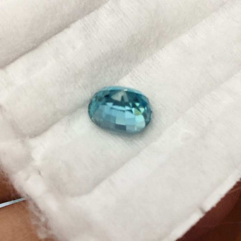 Big & Bold!  Natural Blue Zircon Cambodia  5.68 ct GL Litnon.com