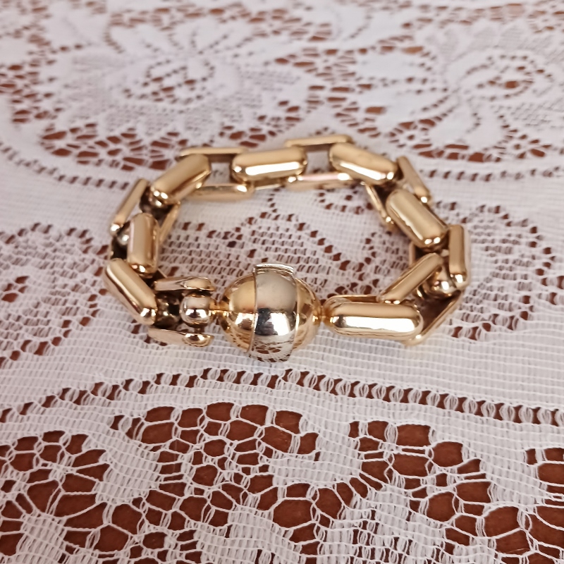 Vintage Big and Bold Italian Baraka Bracelet 18 Karat Gold 82.6 Grams  Litnon.com