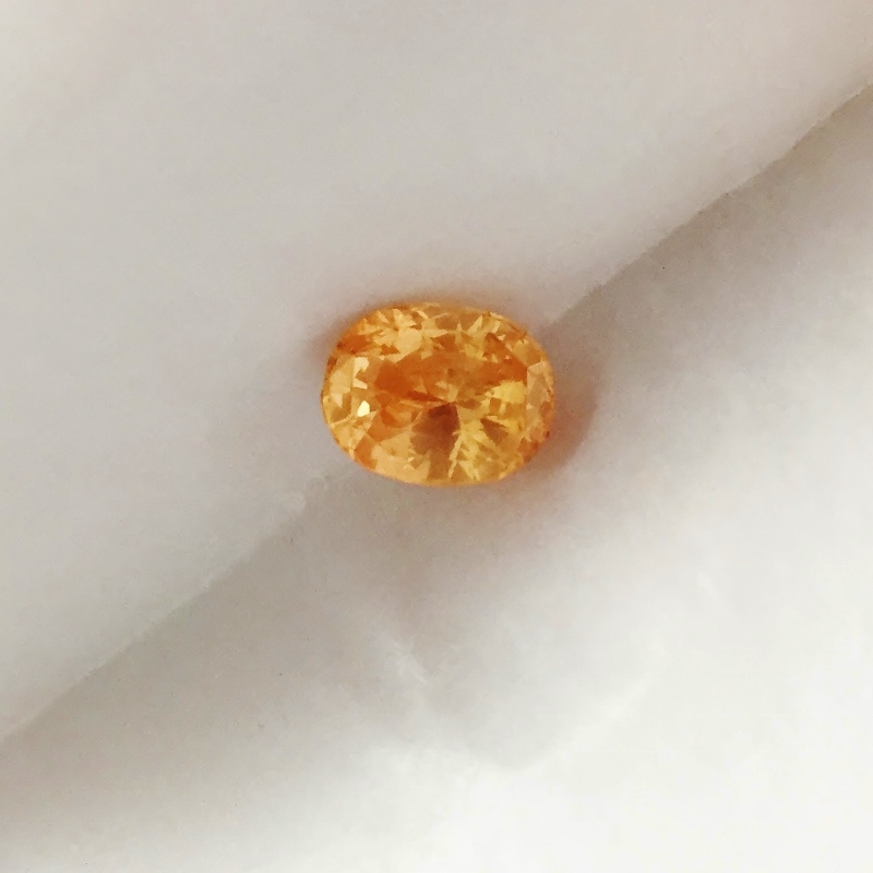 GIA Certified! Unheated Yellowish Orange Sapphire Sri Lanka 5.50 ct  Litnon.com