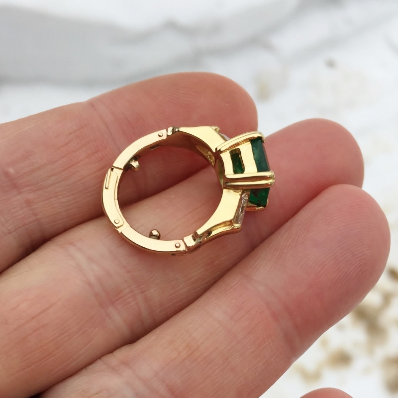 Estate Quality! Colombian Emerald Diamond 18kt Ring  GLI Litnon.com