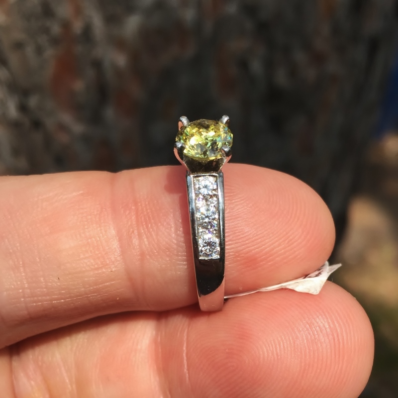 GIA! Natural 1.14 ct Fancy Deep Yellow Diamond Platinum Ring  Litnon.com