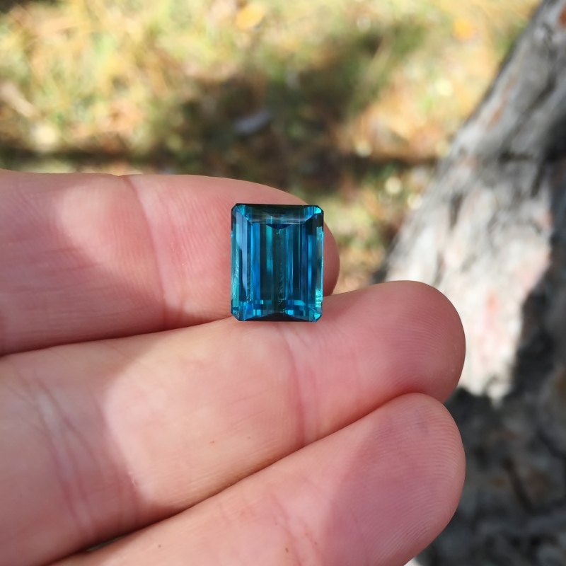 Old Stock! Rare Open C-axis Indicolite Tourmaline Brazil 8.21 ct GLI  Litnon.com