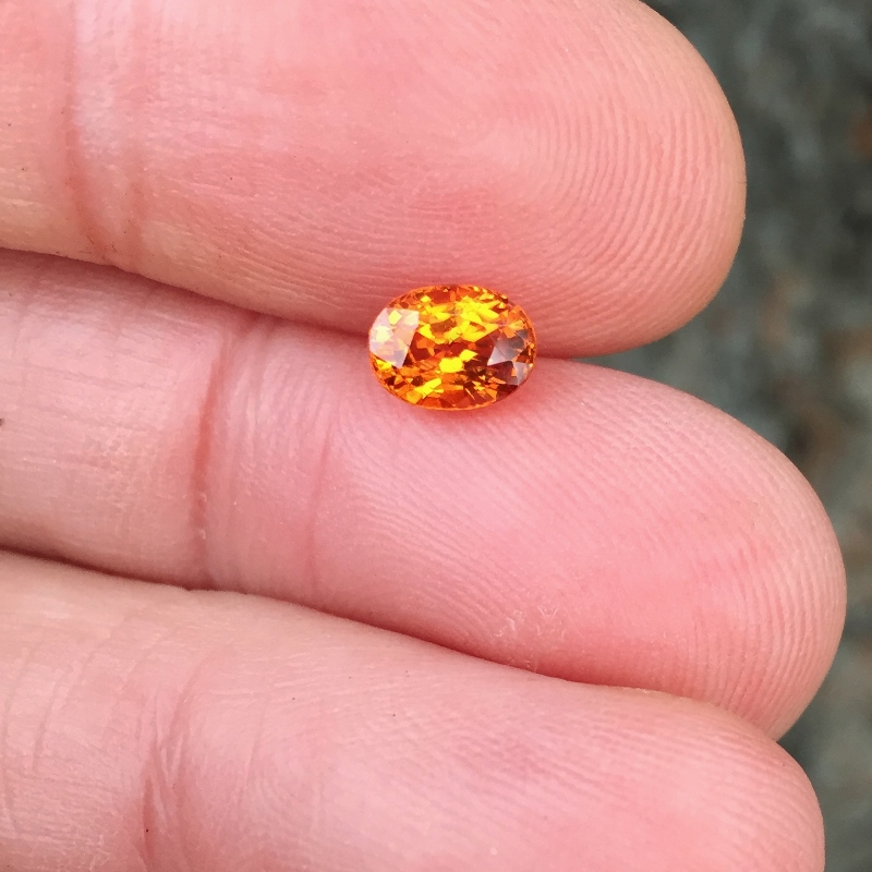 Color & Fire!  Mandarin Spessartite Garnet 1.42 ct  GL Litnon.com