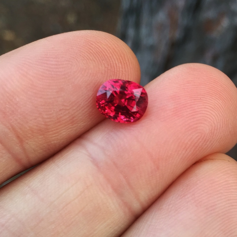  Special Color! Bright Red Pink Burmese Spinel 2.06 ct GL Litnon.com