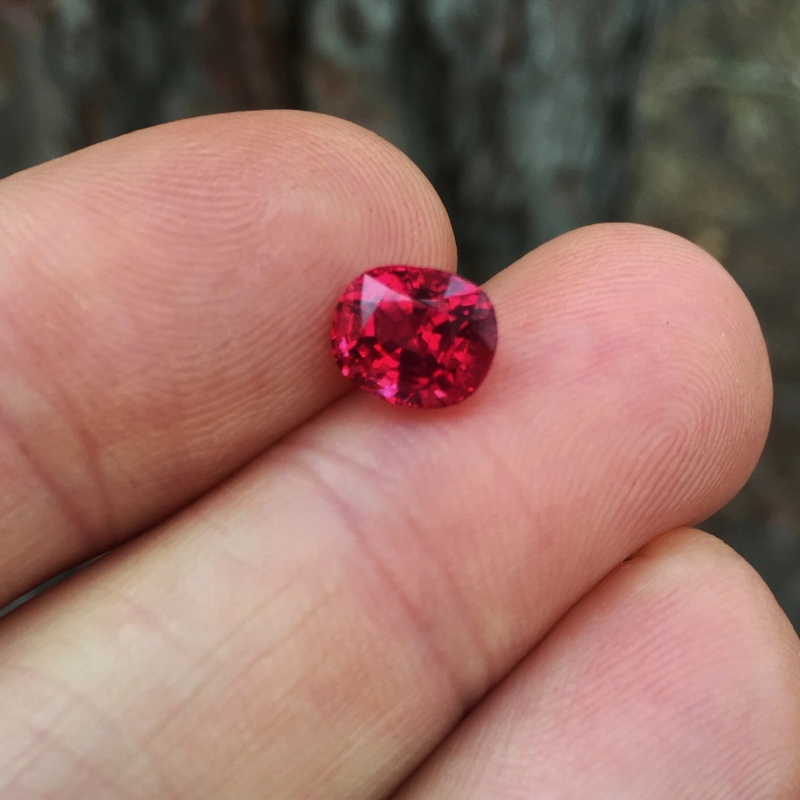  Special Color! Bright Red Pink Burmese Spinel 2.06 ct GL Litnon.com