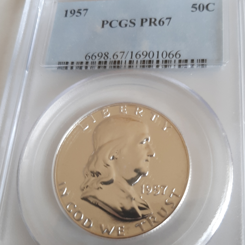1957 50C PCGS PR67 50 Cent Piece  Litnon.com