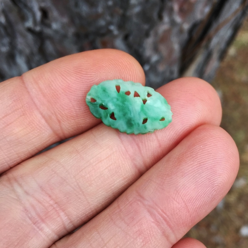 Apple Green Type A Burmese Jadeite Carved Cabochon 6.32 ct  Litnon.com