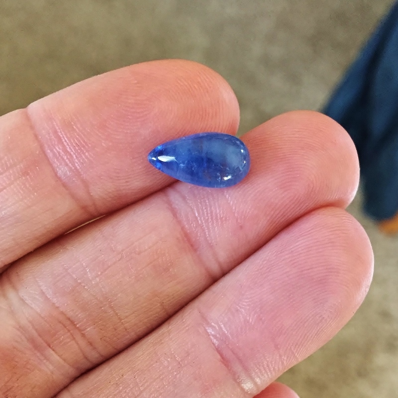  Blue! Natural Ceylon Sapphire Cabochon 5.86 ct   Litnon.com