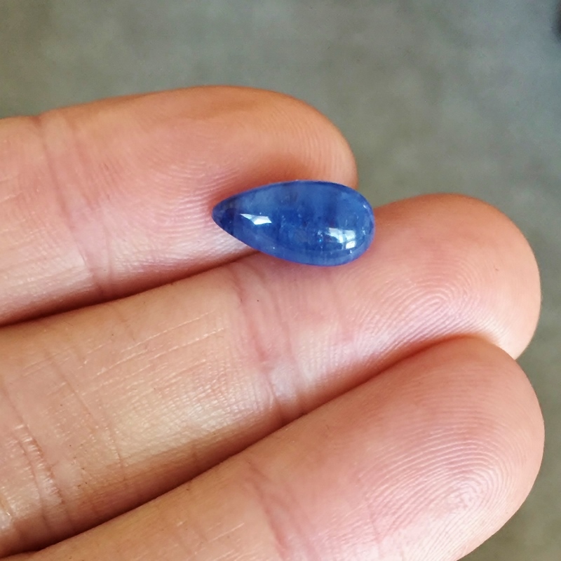  Blue! Natural Ceylon Sapphire Cabochon 5.86 ct   Litnon.com